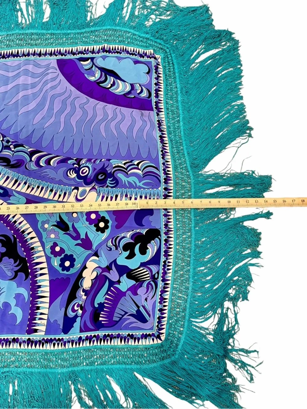 Authentic Vintage 1970s Emilio Pucci Silk Jersey Shawl / Scarf – 55” Square